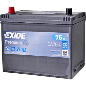 Автомобільний акумулятор Exide Premium 6СТ-75 75 Аг (+/-) Asia 630 А (EA755) ТОП в Чернівцях