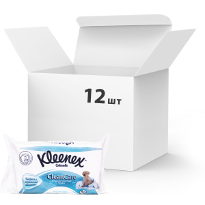 Упаковка вологого туалетного паперу Kleenex CleanCare листовий (змінний блок) 12 пачок по 42 шт (5029053019086) (5029054035351) в Чернівцях