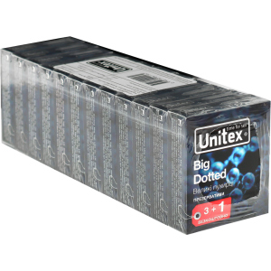 Презервативи Unitex Big Dotted 48 шт (12 упаковок по 4 шт) (798190041162) краща модель в Чернівцях