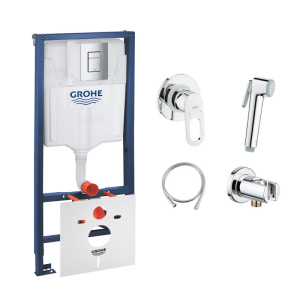 Комплект Grohe инсталляция Rapid SL 38772001 + набор для гигиенического душа со смесителем BauLoop 111042 лучшая модель в Черновцах