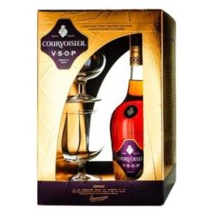 Коньяк Courvoisier VSOP 6-10 лет выдержки 0.7 л 40% + 2 бокала (5010696004416)