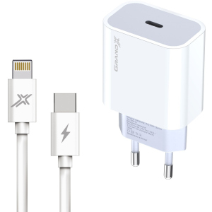 Зарядний пристрій Grand-X USB-C 20W PD 3.0 швидка зарядка Apple + cable PD - Lightning CU 1 м (CH-770L) в Чернівцях