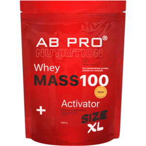 Гейнер AB PRO MASS 100 Whey Activator 2600 г Шоколад (MASSXLABCH105) краща модель в Чернівцях