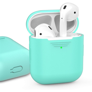 Классический Силиконовый чехол AhaStyle для Apple AirPods Mint green (AHA-01020-MGR) лучшая модель в Черновцах