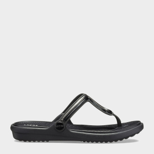 В'єтнамки Crocs Jibbitz Sanrah Metalblock Flat Flip 205470-0FN-W10 41-42 26.3 см Чорні (191448321755_9001054264104)