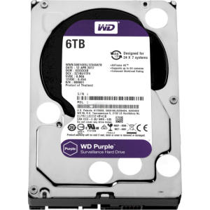 купить Жесткий диск 3.5" 6Tb Western Digital Purple, SATA3, 128Mb, 5400 rpm (WD62PURZ)