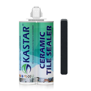 Двокомпонентна епоксидна фуга затірка Kastar Ceramic Tile Sealant Black Pearl/Чорний, 400мл. краща модель в Чернівцях