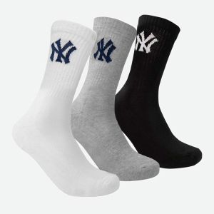 Шкарпетки New York Yankees 3 pk Crew 15100002-1003 31-34 р 3 пари Чорний/Білий/Сірий (8718984009101)