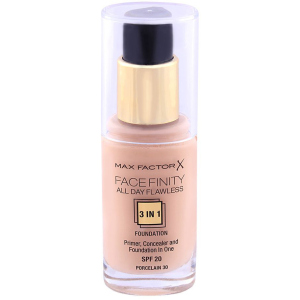 Тональный крем Max Factor Facefinity All day flawless 3in1 Foundation №30 Porcelain 30 мл (5410076971237/3614225851544) рейтинг