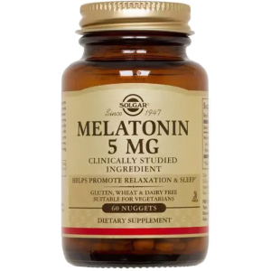 Амінокислота Solgar Мелатонін 5 мг 60 жувальних таблеток (033984019362) ТОП в Чернівцях