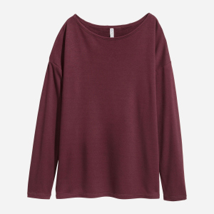 Жіночий лонгслів H&M 4383336-ACXF L Сливовий (DD3000003124533) краща модель в Чернівцях