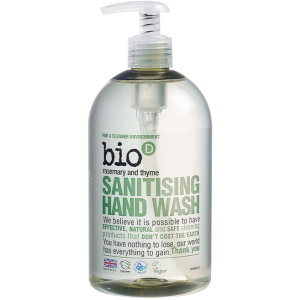 Жидкое дезинфицирующее мыло Bio-D Sanitising Hand Wash Rosemary & Thyme с эфирным маслом 500 мл (5034938200107) в Черновцах