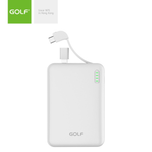 Портативная Универсальная батарея Power bank GOLF G73 10000mAh Белый надежный