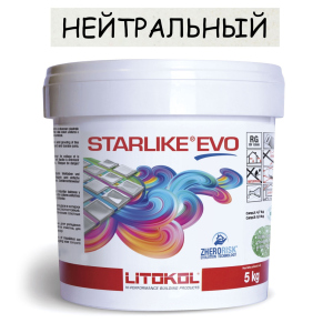 Эпоксидная затирка Litokol Starlike EVO 113 Нейтральный 5кг ТОП в Черновцах