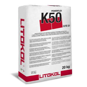 Клей на цементній основі Litokol POWERFLEX K50 20кг (K50G0020) Сірий ТОП в Чернівцях