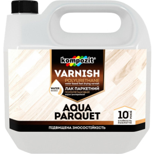 Лак паркетний Kompozit AQUA PARQUET Глянсовий 1 л (4820085741898) краща модель в Чернівцях