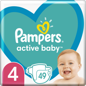 Підгузки Pampers Active Baby Розмір 4 (Maxi) 9-14 кг 49 шт (8001090949851) краща модель в Чернівцях