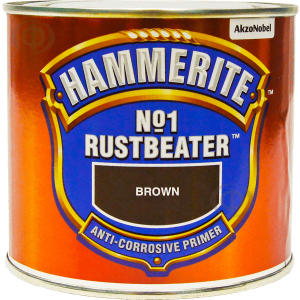 купити Матовий алкідний ґрунт по металу Hammerite No.1 Rustbeater антикорозійний 0.5 л Темно-коричневий (5093654)