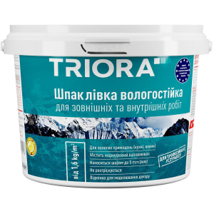 Шпаклевка влагостойкая TRIORA Акриловая 8 кг Белая (4823048024489) лучшая модель в Черновцах