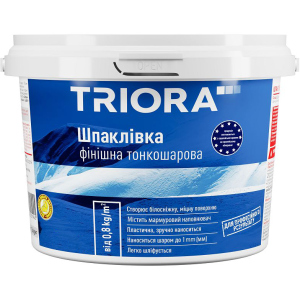 Шпаклівка фінішна TRIORA Тонкошарова 5 кг Біла (4823048021969) краща модель в Чернівцях