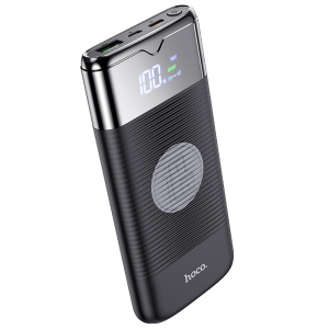 Powerbank Hoco 10000mAh с беспроводной зарядкой для iPhone/Android 18W/3A, QC/PD black лучшая модель в Черновцах