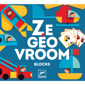 Набор деревянных геометрических фигур Djeco Ze Geo Vroom (DJ06436) (3070900064362) ТОП в Черновцах