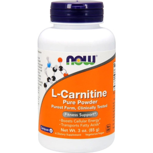 L-Карнітін, L-Carnitine, Now Foods Порошок, 85 гр (733739002174) в Чернівцях