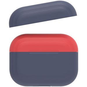 Двухцветный cиликоновый чехол AhaStyle для Apple AirPods Pro Dark Blue Red (AHA-0P200-NNR) рейтинг