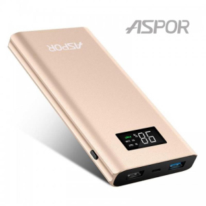 Універсальна мобільна батарея Aspor Q388 10000mAh Gold ТОП в Чернівцях