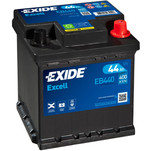 Автомобільний акумулятор Exide Excell 44 А·год Єв (-/+) Euro (400EN) (EB440)