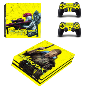 Виниловые наклейки на PS4 PRO и Dualshock Cyberpunk 2077 Sony PlayStation 4 Pro Custom Skin Playsole Vinyls (PV1001) лучшая модель в Черновцах