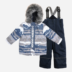 Зимовий комплект (куртка + напівкомбінезон) Garden Baby 102022-63/32 86 см Сіро-синя абстракція/Синій (4821020222113) ТОП в Чернівцях