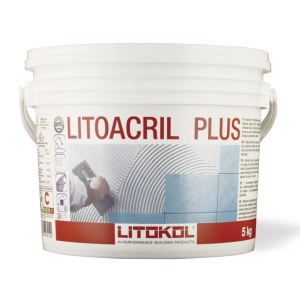 купить Дисперсионный клей LITOKOL LITOACRIL PLUS 5кг LACR0005 Белый