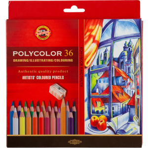 Художественные карандаши Koh-i-Noor Polycolor 36 цветов картонная упаковка (3835) ТОП в Черновцах