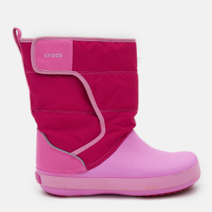 Чоботи Crocs Kids Lodge Point Snow Boot K 204660-6LR-J4 36-37 Рожеві (191448212930_9001046483506) в Чернівцях