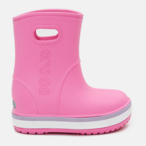 Гумові чоботи Crocs Crocband Rain Boot 205827-6QM-C12 29-30 Рожеві з лавандовим (191448410442) рейтинг