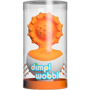 Прорізувач-неваляшка Fat Brain Toys dimpl wobl помаранчевий (F2172ML) (811802024442) краща модель в Чернівцях