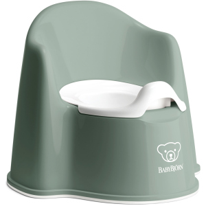 Горщик-крісло BabyBjorn Potty Chair Темно-зелений/Білий (55268) краща модель в Чернівцях