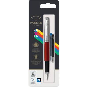 Ручка перова Parker Jotter 17 Standart Red CT FP M блістер (15 716) ТОП в Чернівцях