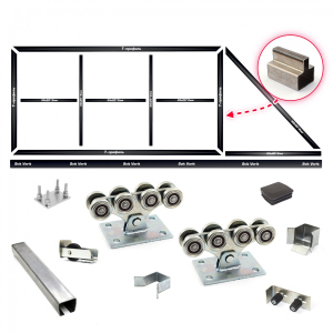 Комплект воріт КСС (Звари сам) на проріз 5 метрів, довжина стулки 7 метрів 200 см, Світ Воріт краща модель в Чернівцях
