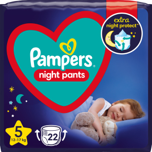 Підгузки-трусики нічні Pampers Night Pants Розмір 5 (12-17 кг) 22 шт (8006540234730) краща модель в Чернівцях