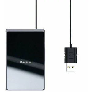 Бездротовий зарядний пристрій Baseus Wireless Charger Card Ultra Thin 15W Black (WX01B-01)