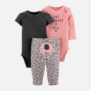 Комплект (боді 2 шт + штанці) Carters 18139910 86 см 650 P Pink (192135962602) ТОП в Чернівцях