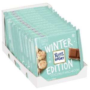 Упаковка молочного шоколаду Ritter Sport з начинкою кокос та макаруни 12 шт х 100 г (4000417300607) ТОП в Чернівцях