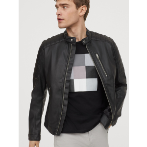 хороша модель Куртка зі штучної шкіри H&M 6347440wt L Чорна (PS2030000154418)