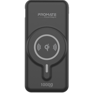 УМБ Promate PowerMag-10 10000 mAh MagSafe USB-C PD та USB-А QC3 Black (powermag-10.black) краща модель в Чернівцях