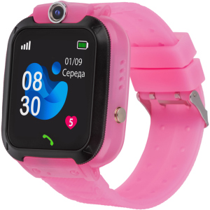 Дитячий смарт-годинник AmiGo GO007 FLEXI GPS Pink (871498) краща модель в Чернівцях