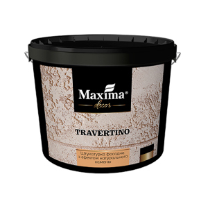 Штукатурка фасадная с эффектом натурального камня Travertino Maxima Decor - 15 кг (45658) ТОП в Черновцах