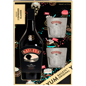 купить Ликер Baileys Original 0.7 л 17% + 2 espresso стакана (5011013936205)