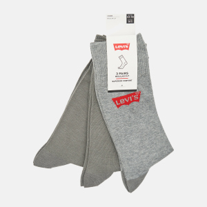 Набір шкарпеток Levi's 903052001-758 43-46 3 пари Middle Grey Melange (8718824836232) надійний